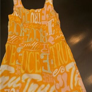 Orange Graphic Print Dress
